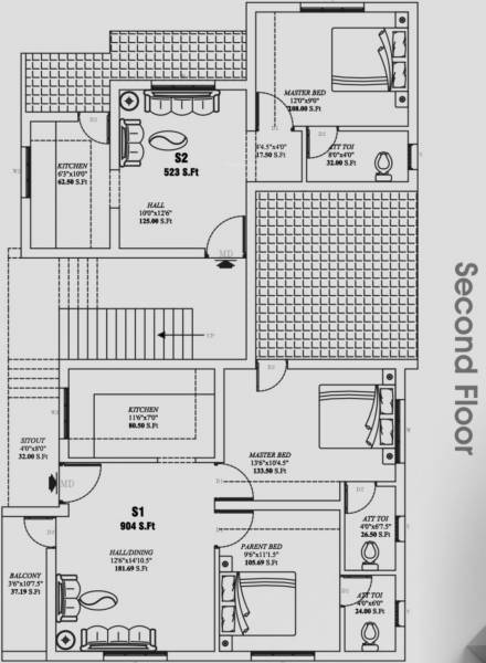  sree-square Nathans Sree Square Cluster Plan for 2nd Floor