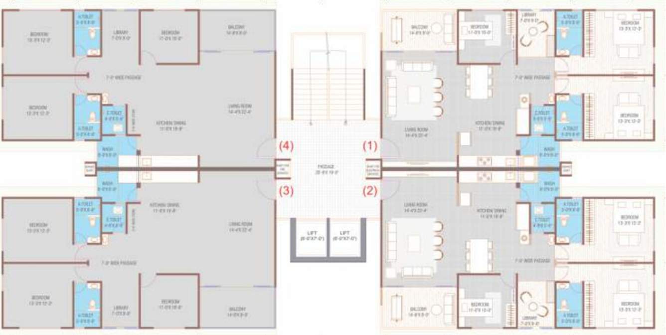  lifestyle Buildin B Cluster Plan From 2nd To 17th Floor