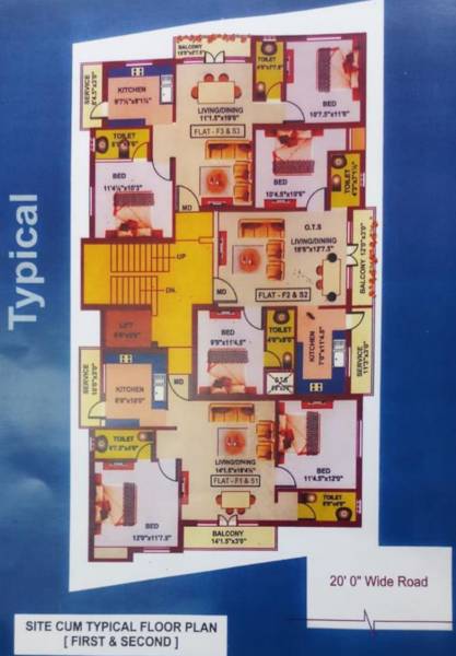  skv-flats SKV Flats Cluster Plan from 1st to 2nd Floor