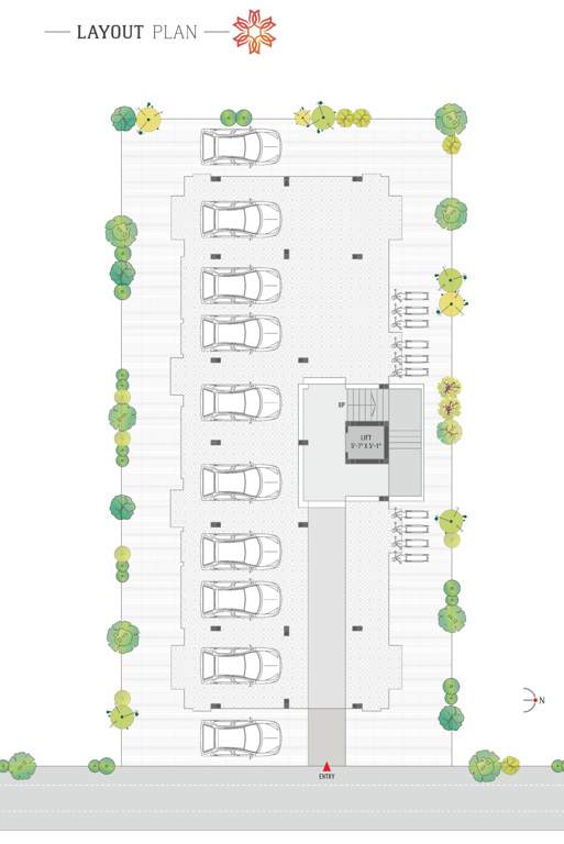  tulip residency Block A Cluster Plan for ground Floor