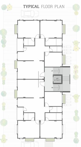  tulip-residency Block A Cluster Plan from 1st to 5th Floor