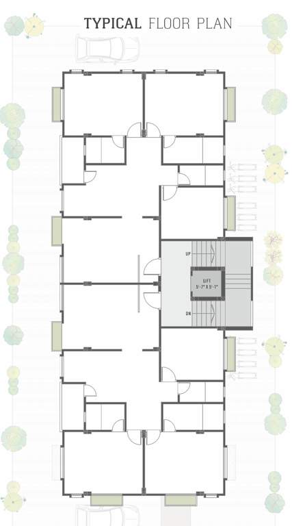  tulip residency Block A Cluster Plan from 1st to 5th Floor
