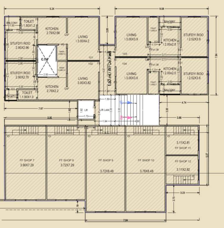  dhanlaxmi avenue Dhanlaxmi Avenue Cluster Plan for 1st Floor