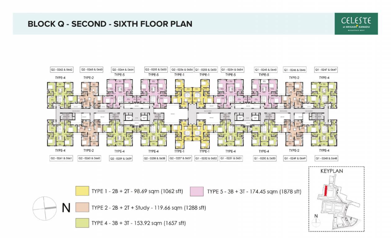  xanadu cluster iii celeste Block Q Cluster Plan from 2nd to 6th Floor