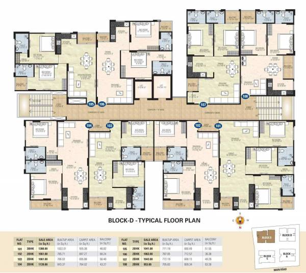 green-luxuria Block D Cluster Plan for Typical Floor
