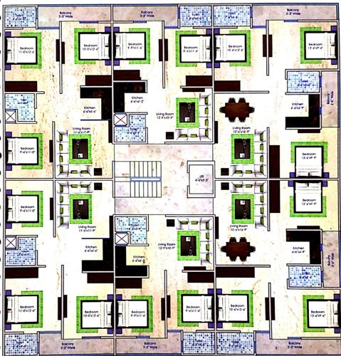  homes Homes Cluster Plan From 1st To 4th Floor
