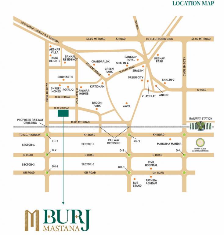  burj mastana Location Plan