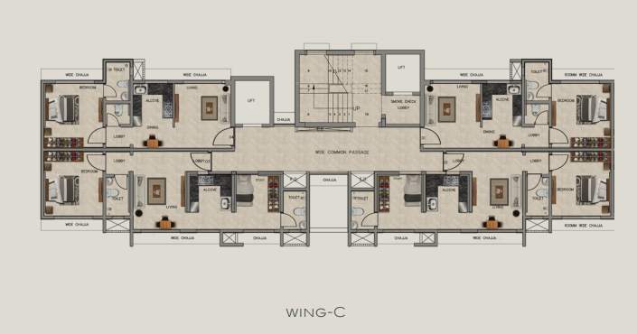  greenfinity wing c and d Ajmera Greenfinity Wing C And Wing D Cluster Plan