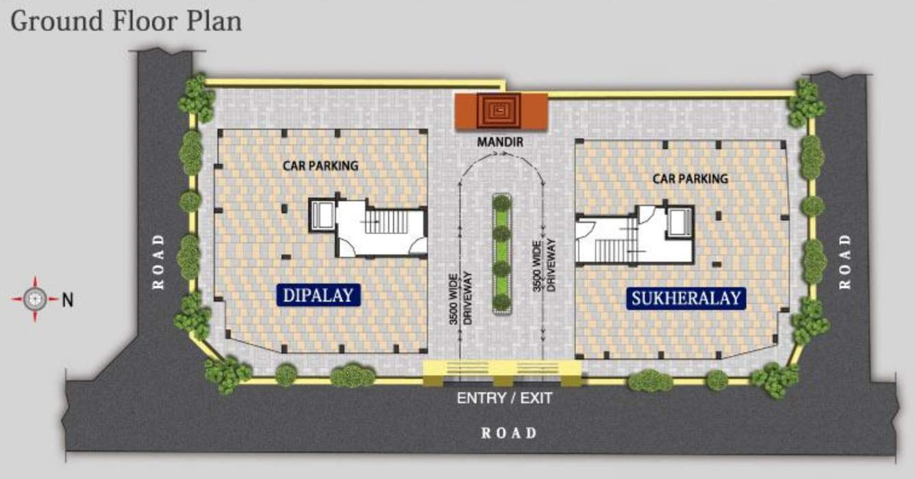  nirman aalaya Dipalay And Sukheralay Cluster Plan for ground Floor