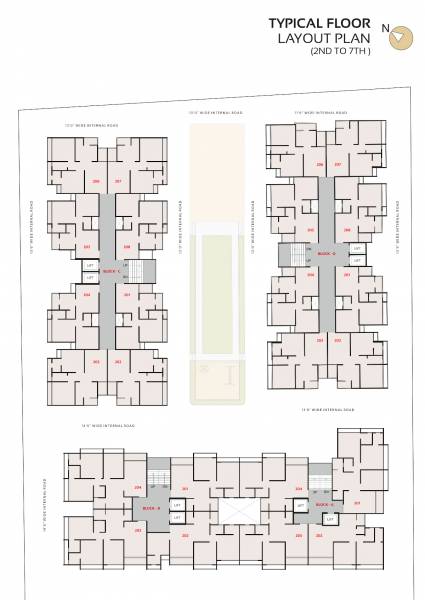  elegance Block A, B, C And D Cluster Plan from 2nd to 7th Floor