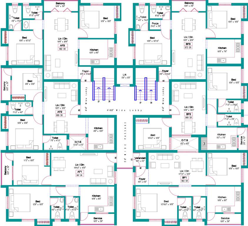  sharon emerald Block A & B Cluster Plan For 1st Floor