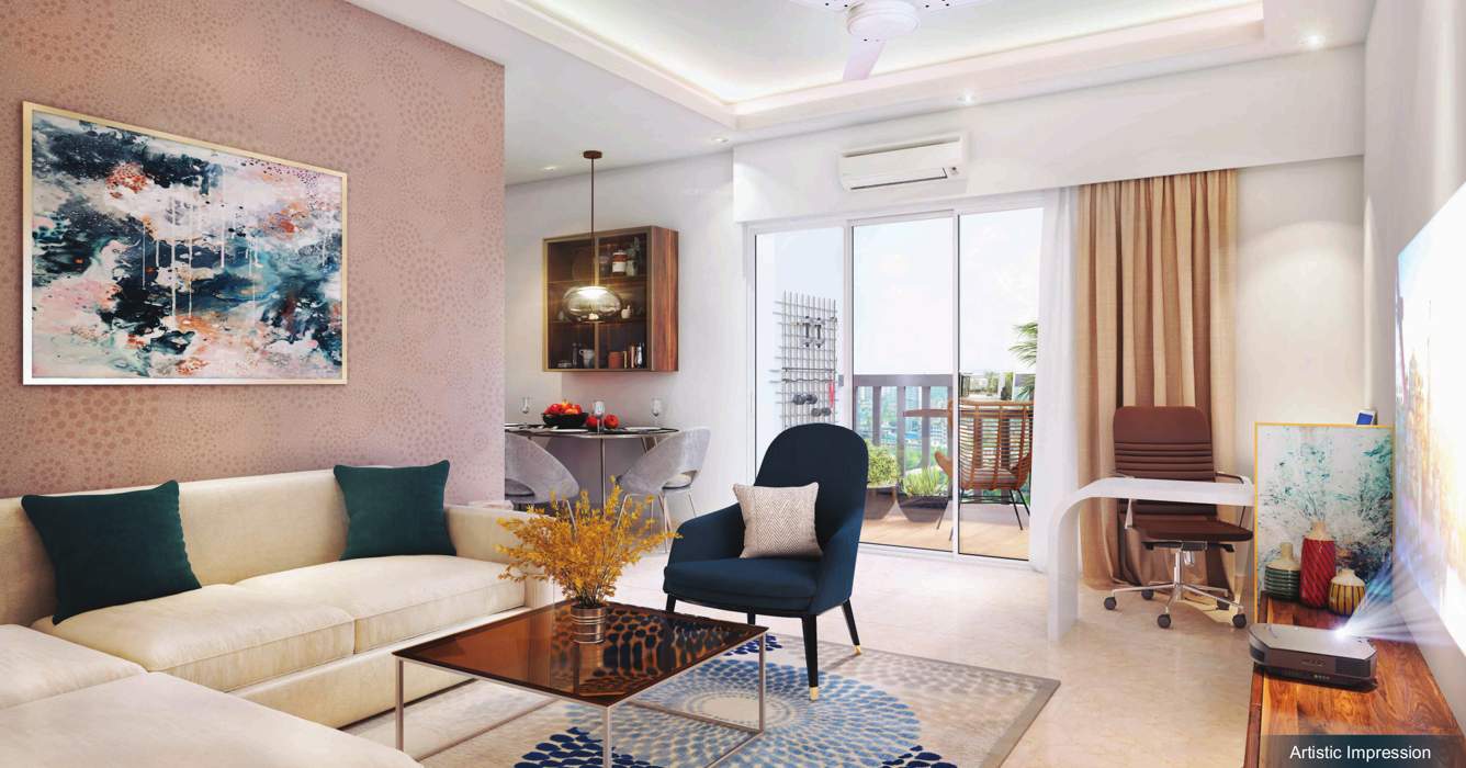 happinest tathawade phase 1 Living Area