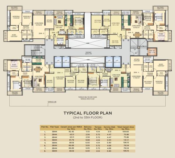  nandanvan-homes-building-b Building B Typical Cluster Plan