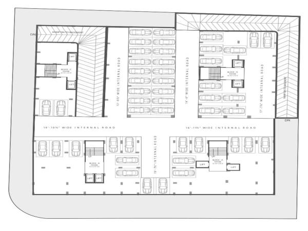  sarva-mangalya Block A, B, C & D Basement Cluster Plan