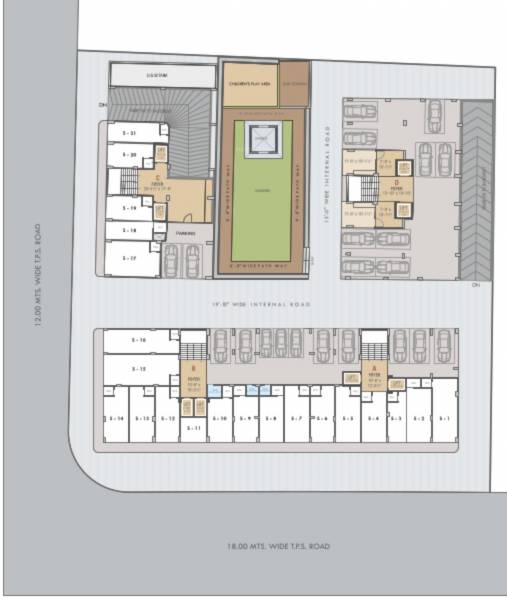  sarva-mangalya Block A, B, C & D Cluster Plan for ground Floor