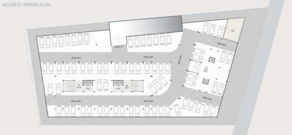  pratham-sky Block A, B AND C Cluster Plan For Basement Parking Plan