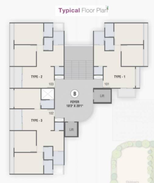  prayosha-palms Block B Cluster Plan from 1st to 13th Floor