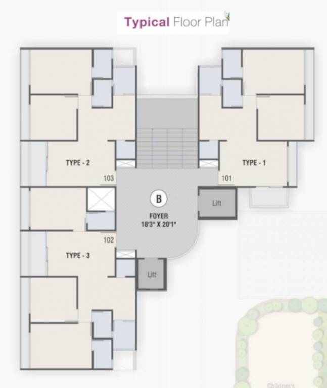  prayosha palms Block B Cluster Plan from 1st to 13th Floor