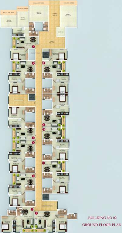  gbk vishwajeet pink city Building No 2 Cluster Plan for ground Floor
