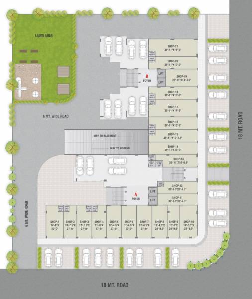  texas-3 Block A & B Cluster Plan for ground Floor