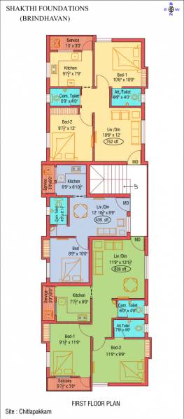  brindhavan Brindhavan Cluster Plan for 1st Floor