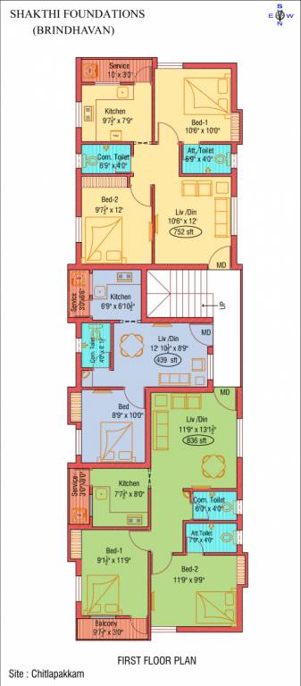  brindhavan Brindhavan Cluster Plan for 1st Floor