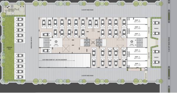  pratham-paradise Block A & B Cluster Plan for ground Floor