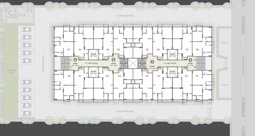  pratham-paradise Block A & B Cluster Plan from 1st to 9th Floor