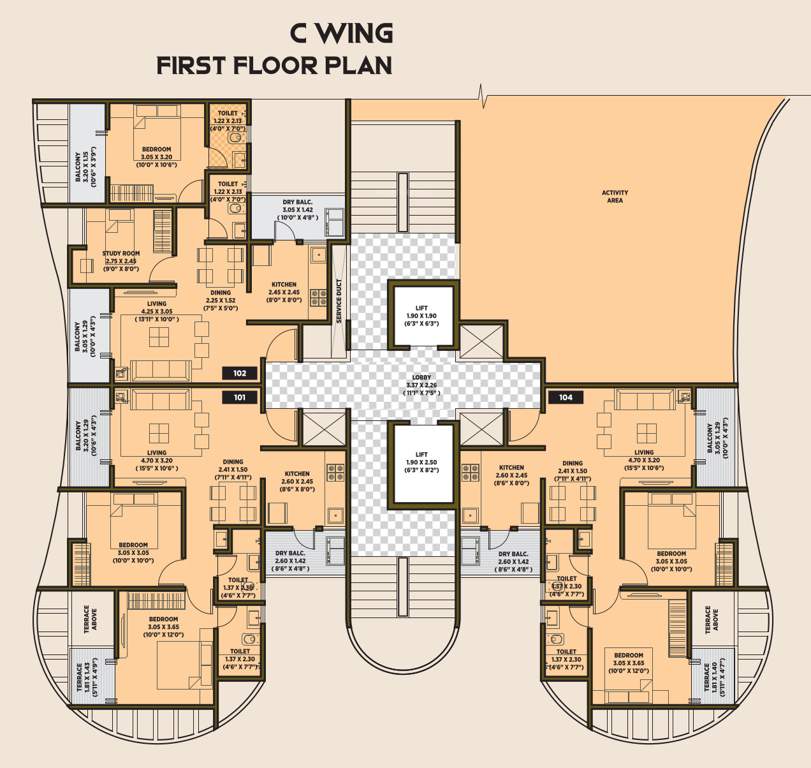  goodwill crescent Wing C Cluster Plan for 1st Floor