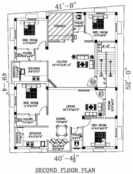  mithun-homes Mithun Homes Cluster Plan for 2nd Floor