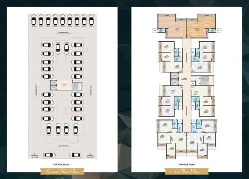  dnyaneshwari-residency Dnyaneshwari Residency Cluster Plan from ground to 1st Floor