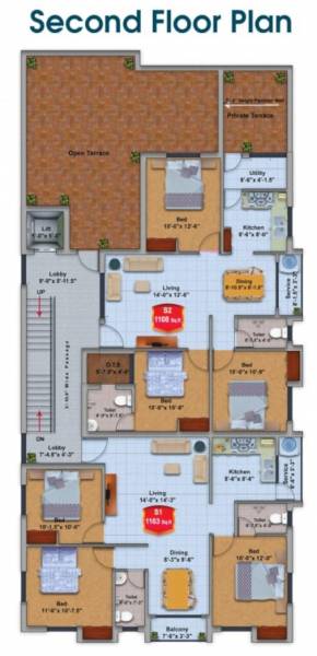  chenthur-flats Chenthur Flats Cluster Plan for 2nd Floor