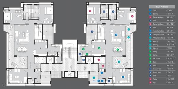  alphabet-a Alphabet A Cluster Plan for Lower Pent House