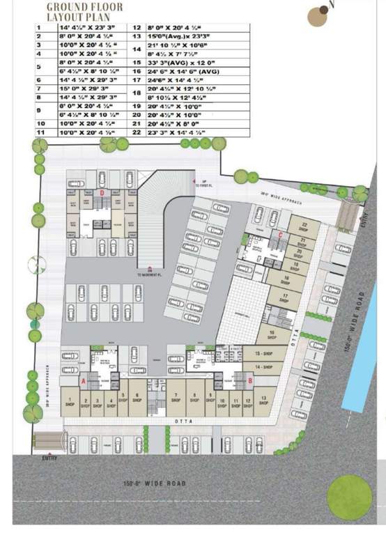  heights Tower A, B, C And D Cluster Plan for ground Floor