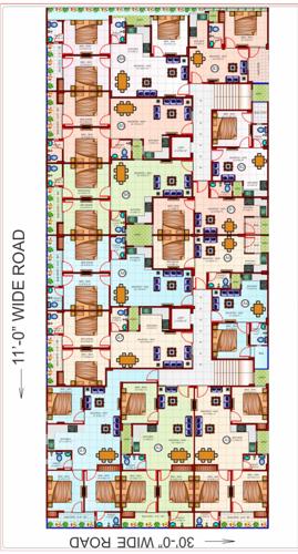  homes Shree Balaji Homes Cluster Plan from 1st to 6th Floor