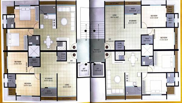  heights Block A Cluster Plan From 1st To 14th Floor