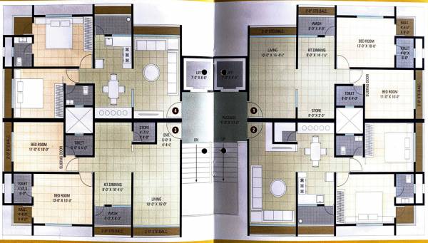 heights Block C Cluster Plan From 1st To 14th Floor