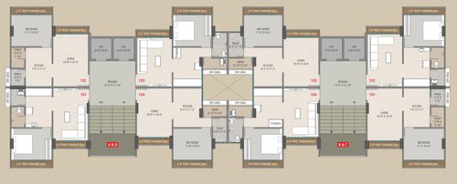 Tower A Cluster Plan from 1st to 13th Floor prestige-riona Tower A Cluster Plan from 1st to 13th Floor