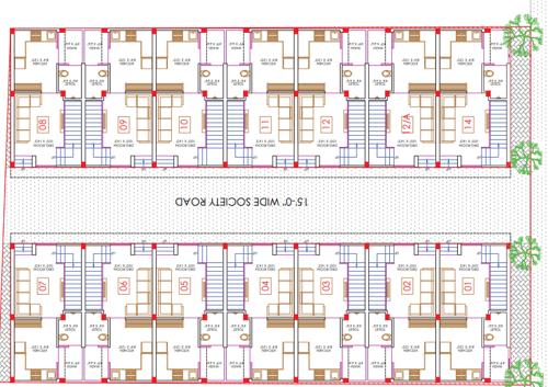  rivaa-residency Cluster Plan from 1st to 14th Floor