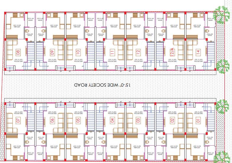  rivaa residency Cluster Plan from 1st to 14th Floor