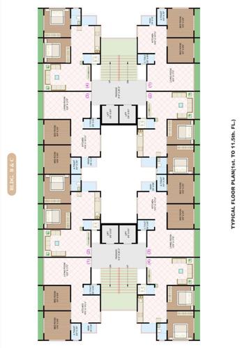 Building B And C Cluster Plan from 1st to 11th Floor sangam-heights Building B And C Cluster Plan from 1st to 11th Floor