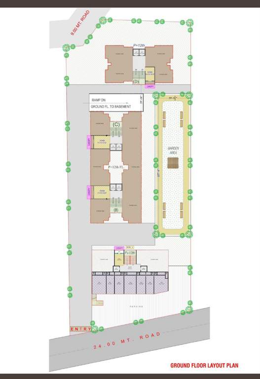  sangam heights Building B, C And D Cluster Plan for ground Floor