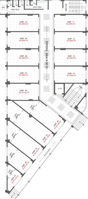  harmony commercial centre Commercial Cluster Plan For Ground Floor