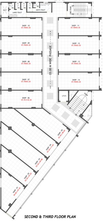  harmony commercial centre Commercial Cluster Plan From 2nd To 3rd Floor