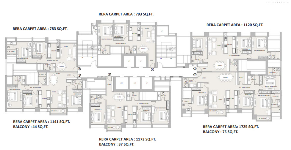  72 west 72 West Cluster Plan from 1st to 31th Floor
