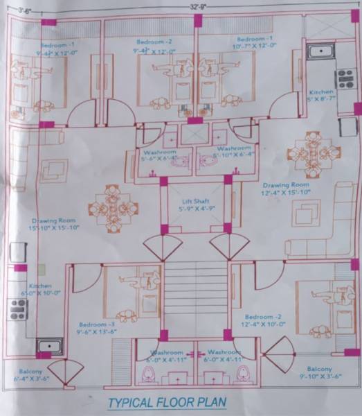  estate-dream-project-2021 Dummy Tower Typical Cluster Plan