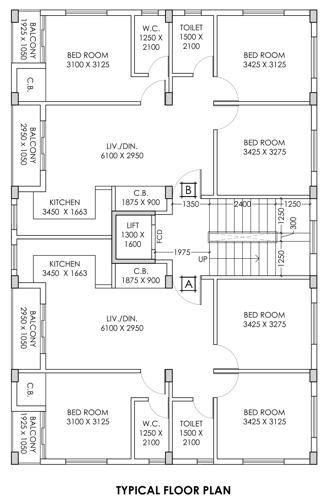  govind-co-operative-housing-society Govind Co Operative Housing Society Cluster Plan from 1st to 8th Floor