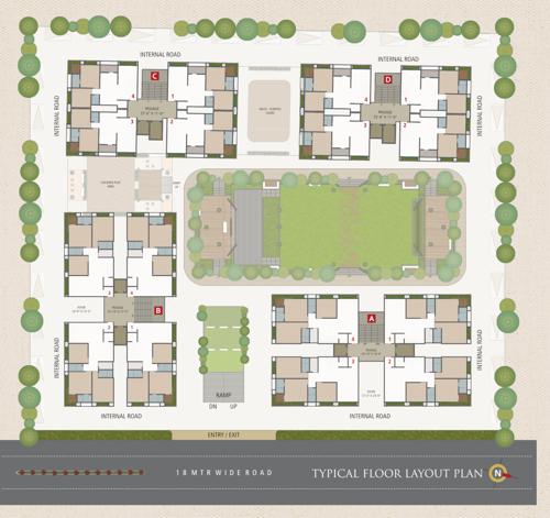 Building A, B, C And D Cluster Plan from 1st to 14th Floor veer-swastik-heights Building A, B, C And D Cluster Plan from 1st to 14th Floor