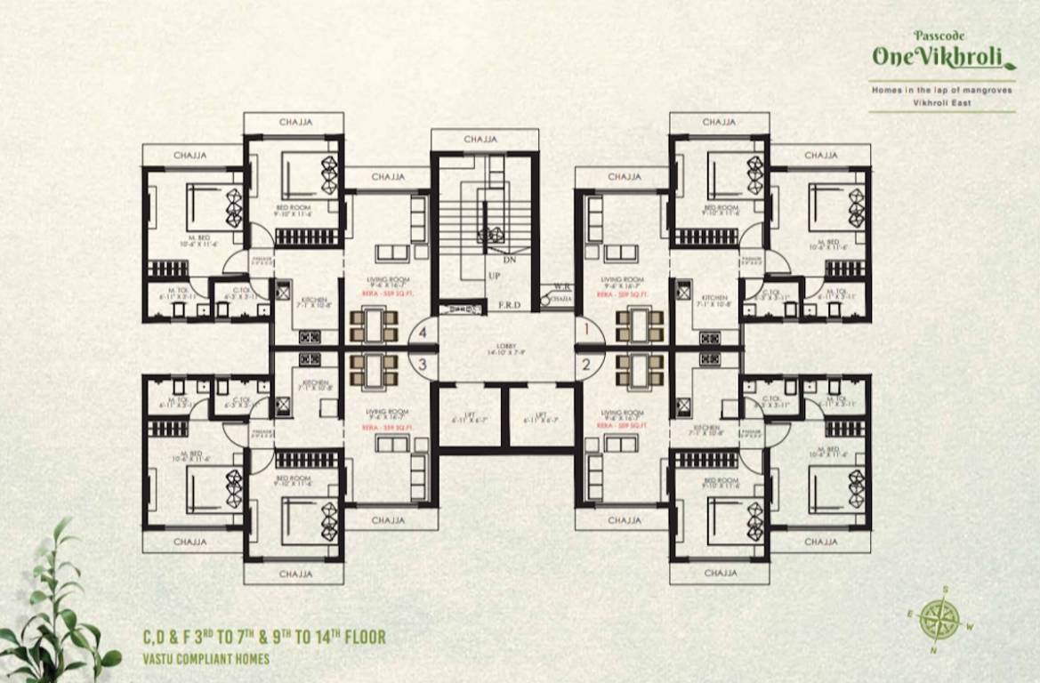  passcode one vikhroli Cluster Plan