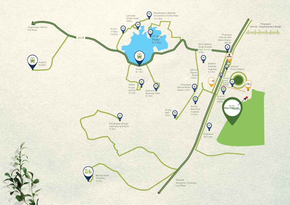  passcode one vikhroli Location Plan
